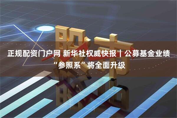 正规配资门户网 新华社权威快报｜公募基金业绩“参照系”将全面升级